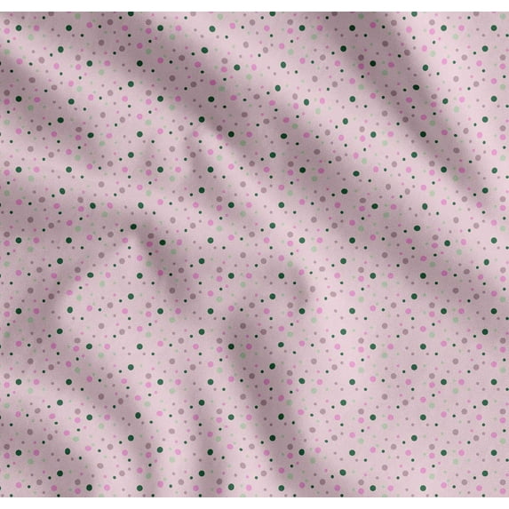 Soimoi Purple Cotton Poplin Fabric Polka Dots Print Fabric by the Yard 42 Inch Wide