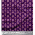 thumbnail image 1 of Soimoi Purple Cotton Voile Fabric Circle & Heart Fabric Prints By Yard 42 Inch Wide, 1 of 3