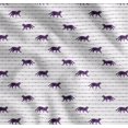 thumbnail image 1 of Soimoi Purple Cotton Voile Fabric Dot & Cat Animal Print Fabric by the Yard 56 Inch Wide, 1 of 7