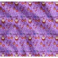 thumbnail image 1 of Soimoi Purple Cotton Voile Fabric Heart,Santa & Baubles Christmas Print Sewing Fabric Yard 56 Inch Wide, 1 of 7