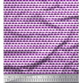 thumbnail image 1 of Soimoi Purple Cotton Voile Fabric Semi Circle With Stripe Decor Fabric Printed Yard 42 Inch Wide, 1 of 3