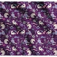 thumbnail image 1 of Soimoi Purple Cotton Voile Fabric Unicorn & Floral Print Sewing Fabric Yard 42 Inch Wide, 1 of 7