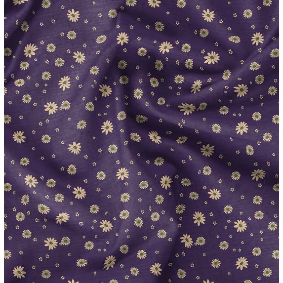Soimoi Purple Fabric - By the Yard - 42 Inch Wide - Florals Print Fabric - Elegant and Timeless Patterns for Fashion and Home Decor Printed Fabric