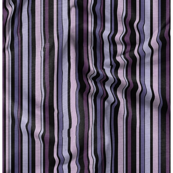 Soimoi Purple Fabric - By the Yard - 42 Inch Wide - Stripes - Timeless Appeal with Classic Stripes Printed Fabric