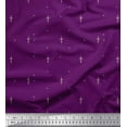 thumbnail image 1 of Soimoi Purple Georgette Viscose Fabric Abstracts Abstract Printed Craft Fabric by the Yard 42 Inch Wide, 1 of 3