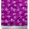 thumbnail image 1 of Soimoi Purple Georgette Viscose Fabric Coral Ocean Print Fabric by the Yard 42 Inch Wide, 1 of 3