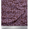 thumbnail image 1 of Soimoi Purple Heavy Canvas Fabric Coffee Beans Food Print Sewing Fabric Yard 58 Inch Wide, 1 of 3