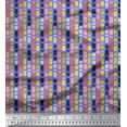 thumbnail image 1 of Soimoi Purple Heavy Canvas Fabric Paw Arrow Tribal Print Fabric by the Yard 58 Inch Wide, 1 of 3