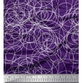 thumbnail image 1 of Soimoi Purple Heavy Satin Fabric Thread Art & Craft Print Sewing Fabric Yard 54 Inch Wide, 1 of 3