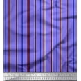 thumbnail image 1 of Soimoi Purple Japan Crepe Satin Fabric Vertical Stripe Print Fabric by Yard 42 Inch Wide, 1 of 3