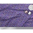 thumbnail image 1 of Soimoi Purple Moss Georgette Fabric Leopard Animal Skin Printed Fabric 1 Yard 44 Inch Wide, 1 of 3