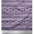 thumbnail image 1 of Soimoi Purple Poly Georgette Fabric Aztec Geometric Print Fabric by the Yard 52 Inch Wide, 1 of 3