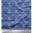 thumbnail image 1 of Soimoi Purple Poly Georgette Fabric Tiles Moroccan Fabric Prints By Yard 52 Inch Wide, 1 of 1