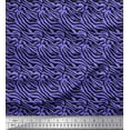 thumbnail image 1 of Soimoi Purple Polyester Crepe Fabric Tiger Animal Skin Print Sewing Fabric BTY 52 Inch Wide, 1 of 3