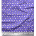 thumbnail image 1 of Soimoi Purple Silk Fabric Books,Alphabets & Numbers Symbol Printed Craft Fabric by the Yard 42 Inch Wide, 1 of 1