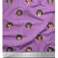 thumbnail image 1 of Soimoi Purple Silk Fabric Wreath & Animals Tribal Fabric Prints By Yard 42 Inch Wide, 1 of 3