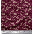 thumbnail image 1 of Soimoi Purple Velvet Fabric Cherries Fruits Print Fabric by Yard 58 Inch Wide, 1 of 3