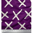 thumbnail image 1 of Soimoi Purple Velvet Fabric Cross Symbol Print Sewing Fabric Yard 58 Inch Wide, 1 of 1