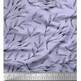 thumbnail image 1 of Soimoi Purple Velvet Fabric Curry Leaves Fabric Prints by Yard 60 Inch Wide, 1 of 3