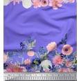 thumbnail image 2 of Soimoi Rayon Red Fabric - By The Yard - 56 Inch Wide - Hummingbird, Leaves & Flower Floral Textile - Playful And Delicate Fusion For Stylish Creations Printed Fabric 2 of 14