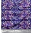 thumbnail image 1 of Soimoi Purple Velvet Fabric Star,Circle & Swirls Abstract Decor Fabric Printed Yard 58 Inch Wide, 1 of 3