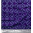 thumbnail image 1 of Soimoi Purple polyester Crepe Fabric Artistic Flower Damask Fabric Prints By Yard 52 Inch Wide, 1 of 3