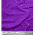 thumbnail image 1 of Soimoi Purple polyester Crepe Fabric Dots & Star Print Sewing Fabric Yard 52 Inch Wide, 1 of 3