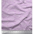 thumbnail image 1 of Soimoi Purple polyester Crepe Fabric Semi Circle Geometric Fabric Prints By Yard 52 Inch Wide, 1 of 3