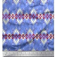thumbnail image 1 of Soimoi Rayon Crepe Fabric Aztec Geometric Print Fabric by The Yard 46 Inch Wide, 1 of 3
