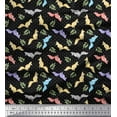 thumbnail image 1 of Soimoi Rayon Crepe Fabric Dot,Leaves & Fox Animal Fabric Prints By Yard 46 Inch Wide, 1 of 1