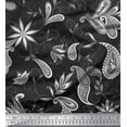 thumbnail image 1 of Soimoi Rayon Crepe Fabric Floral & Paisley Ethnic Print Sewing Fabric Yard 46 Inch Wide, 1 of 1