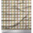 thumbnail image 1 of Soimoi Rayon Crepe Fabric Geometric Check Print Fabric by The Yard 46 Inch Wide, 1 of 1