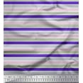 thumbnail image 1 of Soimoi Rayon Crepe Fabric Horizontal Stripe Printed Fabric 1 Yard 46 Inch Wide, 1 of 3