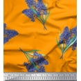 thumbnail image 1 of Soimoi Rayon Crepe Fabric Lavender Flower Printed Fabric 1 Yard 46 Inch Wide, 1 of 1