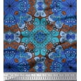 thumbnail image 1 of Soimoi Rayon Crepe Fabric Mandala Kaleidoscope Printed Fabric 1 Yard 46 Inch Wide, 1 of 1