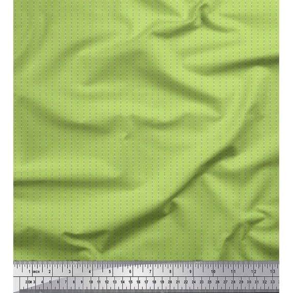 Soimoi Rayon Crepe Fabric Stripe & Dots Shirting Print Fabric by The Yard 46 Inch Wide