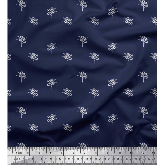 Soimoi Rayon Fabric Artistic Floral Printed Craft Fabric by The Yard 56 Inch Wide