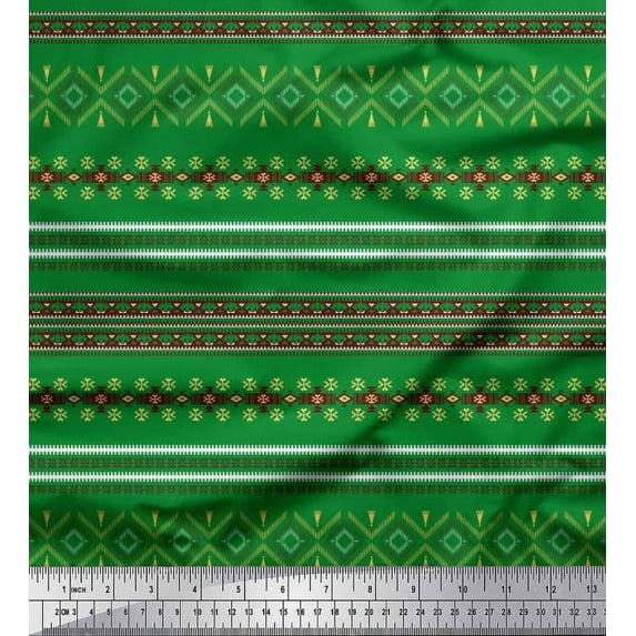 Soimoi Rayon Fabric Aztec Southwestern Print Fabric by The Yard 56 Inch Wide