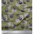 thumbnail image 1 of Soimoi Rayon Fabric Bird,Coconut Tree & Elephant Kids Decor Fabric Printed Yard 56 Inch Wide, 1 of 1