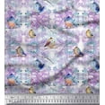thumbnail image 1 of Soimoi Rayon Fabric Branch & Bird Artistic Fabric Prints by Yard 56 Inch Wide, 1 of 3