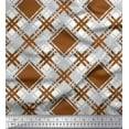 thumbnail image 1 of Soimoi Rayon Fabric Diagonal Check Printed Fabric 1 Yard 56 Inch Wide, 1 of 3