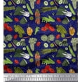thumbnail image 1 of Soimoi Rayon Fabric Dot & Mix Vegetable Print Fabric by the Yard 56 Inch Wide, 1 of 3