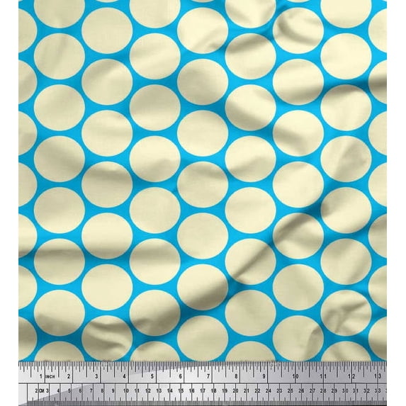 Soimoi Rayon Fabric Dots Dots Fabric Prints by Yard 56 Inch Wide