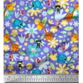 thumbnail image 1 of Soimoi Rayon Fabric Floral,Bird & Animal Cartoon Decor Fabric Printed Yard 56 Inch Wide, 1 of 1