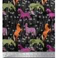 thumbnail image 1 of Soimoi Rayon Fabric Floral & Horse Animal Fabric Prints by Yard 56 Inch Wide, 1 of 1