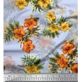 thumbnail image 1 of Soimoi Rayon Fabric Floral & Leaves Tropical Print Fabric by Yard 56 Inch Wide, 1 of 1