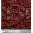 thumbnail image 1 of Soimoi Rayon Fabric Floral & Paisley Print Fabric by Yard 56 Inch Wide, 1 of 3