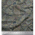 thumbnail image 1 of Soimoi Rayon Fabric Floral & Paisley Print Sewing Fabric Yard 56 Inch Wide, 1 of 3