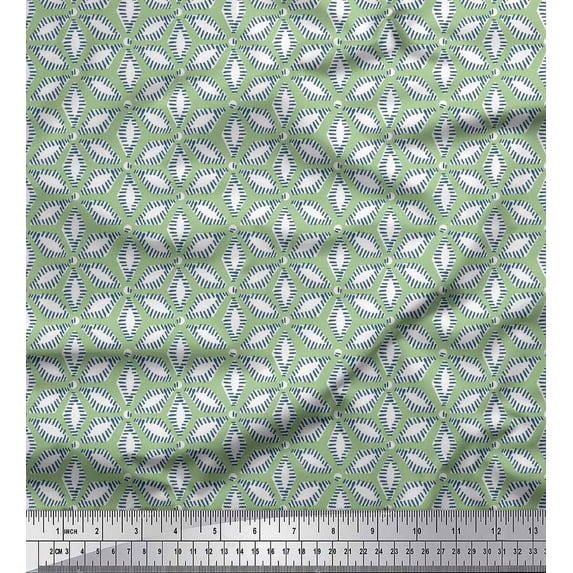 Soimoi Rayon Fabric Geometric Mandala Printed Fabric 1 Yard 56 Inch Wide
