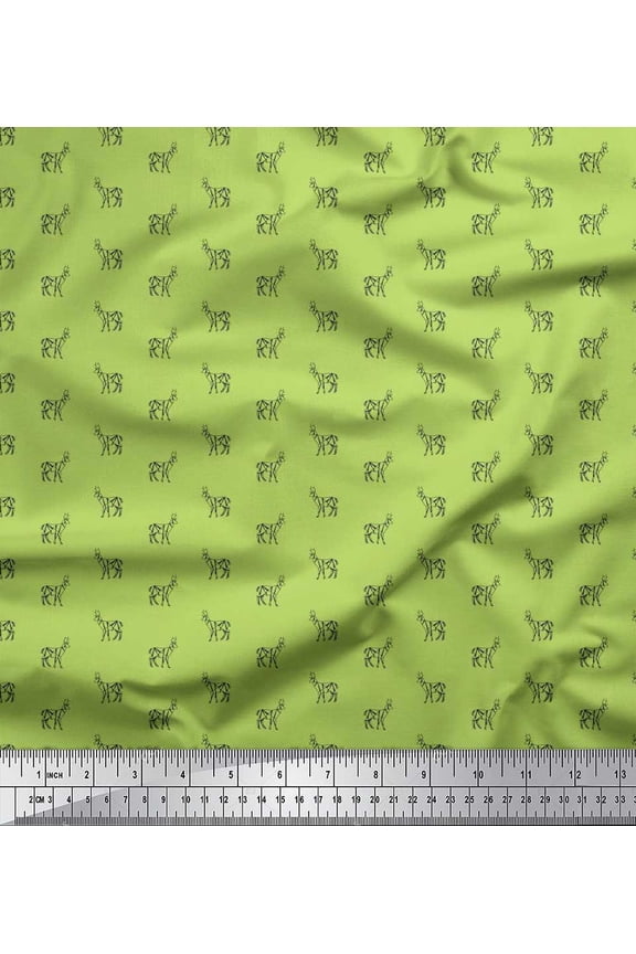 Rayon Fabric Geometrical Reindeer Shirting Decor Fabric Printed Yard 56 Inch Wide